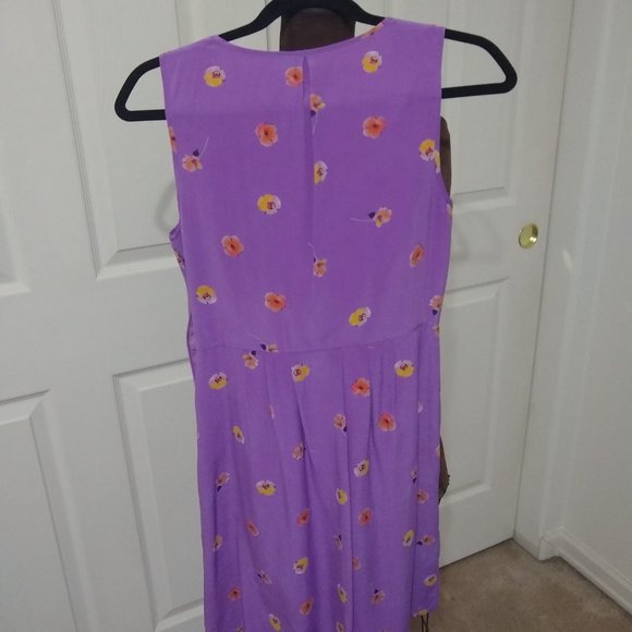 100% Silk Madewell Pansy dress in mauve - Picture 2 of 4